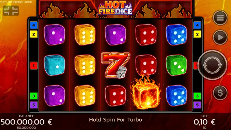 Hot Fire Dice - pelinäyttö palavilla seiskoilla