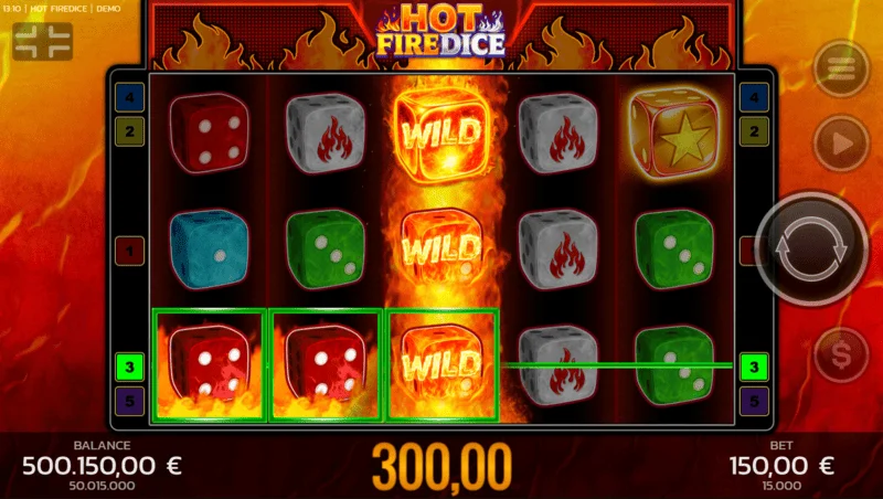 Hot Fire Dice - suuri voitto Random Wildien kautta